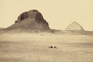 Pyramiderna i Dahshur, sedda från öster av Francis Frith