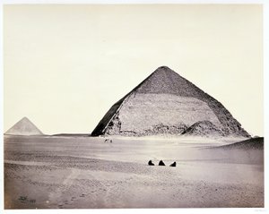 Pyramiderna i Dahshoor, sedda från sydväst av Francis Frith