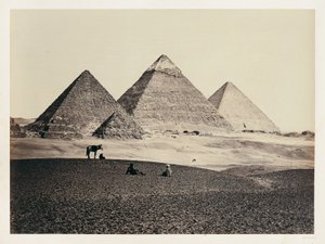 Pyramiderna i El-Gizeh från sydväst av Francis Frith