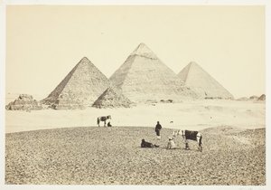 Pyramiderna i El Geezeh, från sydväst, 1857. av Francis Frith