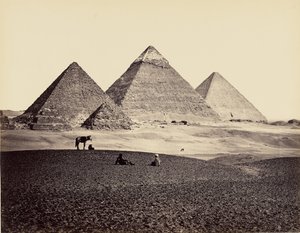 Pyramiderna i Giza från sydväst av Francis Frith