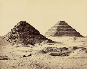 Pyramiderna i Sakkarah. Från nordost av Francis Frith