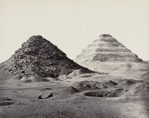 Pyramiderna i Saqqara från nordost av Francis Frith