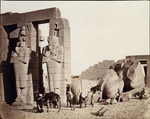 Rameseum i El-Kurneh, Thebe, 1857.