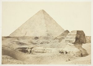The Sphynx and Great Pyramid, 1857, tryckt 1862. av Francis Frith