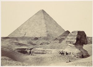 Sfinxen och den stora pyramiden, Gizeh av Francis Frith