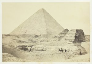 Sfinxen och den stora pyramiden, Giza, 1857. av Francis Frith