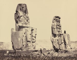 Slättens statyer, Thebe, 1858. av Francis Frith