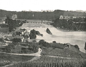 Rhens fall, Schaffhausen, Schweiz, 1895.