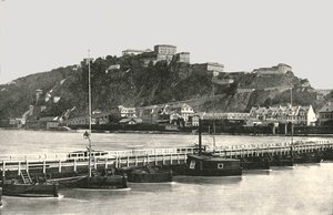 Fästningen Ehrenbreitstein vid Rhen, Tyskland, 1895.