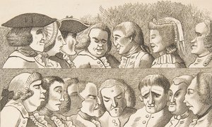 Plåt IV, från Rules for Drawing Caricaturas, 26 februari 1788.