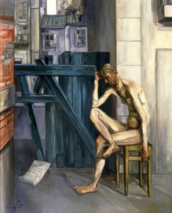 Job, 1944, olja på duk, 161,9 × 129,9 cm, av Francis Gruber