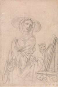 En studie för "Seeing - La Vue" (ett av de fem sinnena) av Francis Hayman
