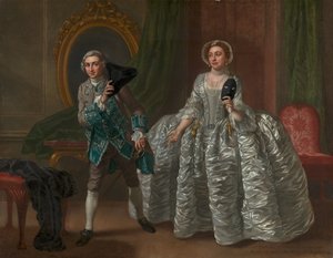 David Garrick och Mrs Pritchard i Benjamin Hoadleys "The Suspicious Husband"