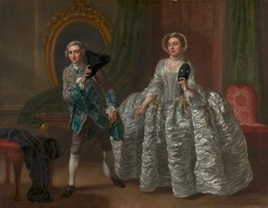 David Garrick och Mrs Pritchard i Benjamin Hoadleys "The Suspicious Husband" av Francis Hayman
