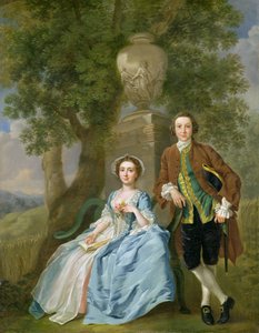 Porträtt av George och Margaret Rogers, ca 1748-50 (se även 111971)