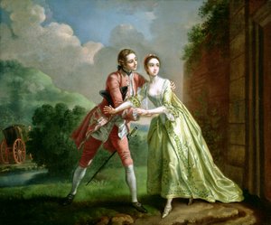 Robert Lovelace förbereder sig för att bortföra Clarissa Harlowe, från "Clarissa" av Samuel Richardson (1689-1761)