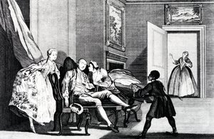 Att stjäla en kyss, ca 1743 av Francis Hayman