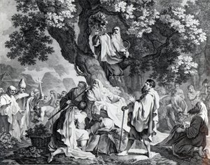 Druiderna eller britternas omvändelse till kristendomen, graverad av Simon Francois Ravenet, tryckt 1778. av Francis Hayman