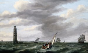 Frakt från Eddystone Lighthouse (olja på duk)