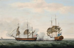 Ostindiska kompaniets fartyg Bridgewater försvarade framgångsrikt sin last från en attack av den amerikanske kaparen Hampden på väg från St. Helena till England den 8 mars 1779