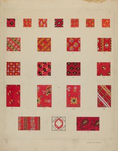 Tryckta quiltade lappar av Francis Law Durand