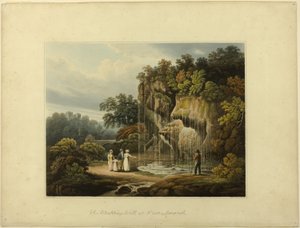 Den droppande brunnen vid Knar Knarcsborough av Francis Nicholson