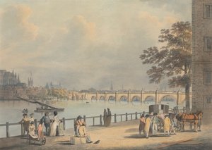 Westminster från South Bank av Francis Nicholson