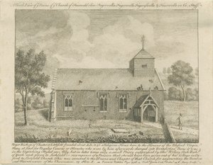 Avskedskyrkan: etsning, nd [1740] (tryck) av Francis Perry