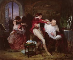 In the House of Dr. Bartolo, en scen från Beaumarchais komedi Barberaren i Sevilla, ca 1834
