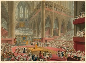 Kröningen av Hans Majestät George IV, tagen vid tidpunkten för erkännandet, 19 juli 1821
