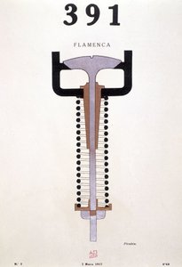 Omslag till "391" av Picabia (1879-1953), nr 3 från 01/03/1917 (litografi)