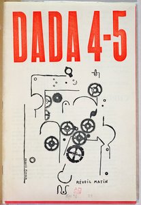 "Dada 4-5", omslag till tidskrift (färglitografi)