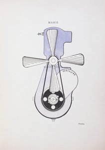 "Marie", teckning för den dadaistiska tidskriften "La Revue", nummer 391 nr 3 av Francis Picabia