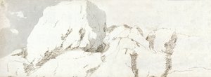 Del av Pembrokeshire, ca 1678 (akvarell  brunt bläck på papper) av Francis Place