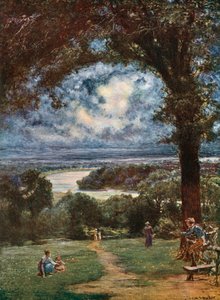 Themsen i Richmond från terrassen av Francis S. Walker
