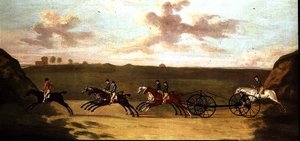 The Carriage Match at Newmarket, Against Time, 29 augusti 1750 (olja på duk)