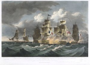 Till kapten Z Mudge... på... "Blanche"... för det tappra försvar som fartyget gjorde i Somberopassagen den 19 juli av Francis Sartorius