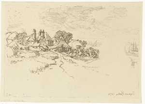 Farmen i Essex En Essex Farm av Francis Seymour Haden (Sir) (signed by artist)