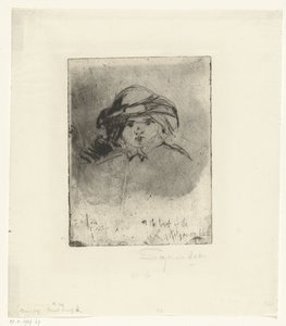 Huvudet av en flicka Ett barns huvud av Francis Seymour Haden (Sir)