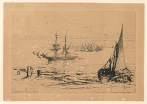 En brigg för ankar av Francis Seymour Haden