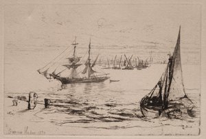 En brigg för ankar av Francis Seymour Haden