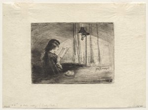 En dam som läser av Francis Seymour Haden
