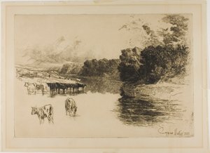 En flod i Lancashire av Francis Seymour Haden