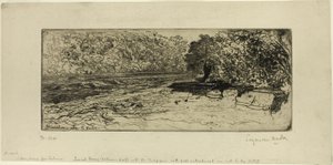 En trolig plats för en lax av Francis Seymour Haden