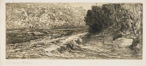 En trolig plats för lax, 1889 av Francis Seymour Haden