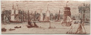 En skiss av Greenwich. av Francis Seymour Haden