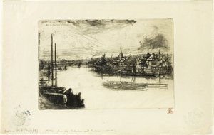 Battersea Reach av Francis Seymour Haden