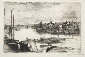 Battersea Reach av Francis Seymour Haden