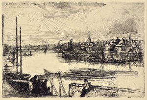Battersea Reach av Francis Seymour Haden